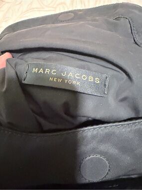 Marc Jacobs Black Nylon Crossbody Shoulder Bag with Gold Logo